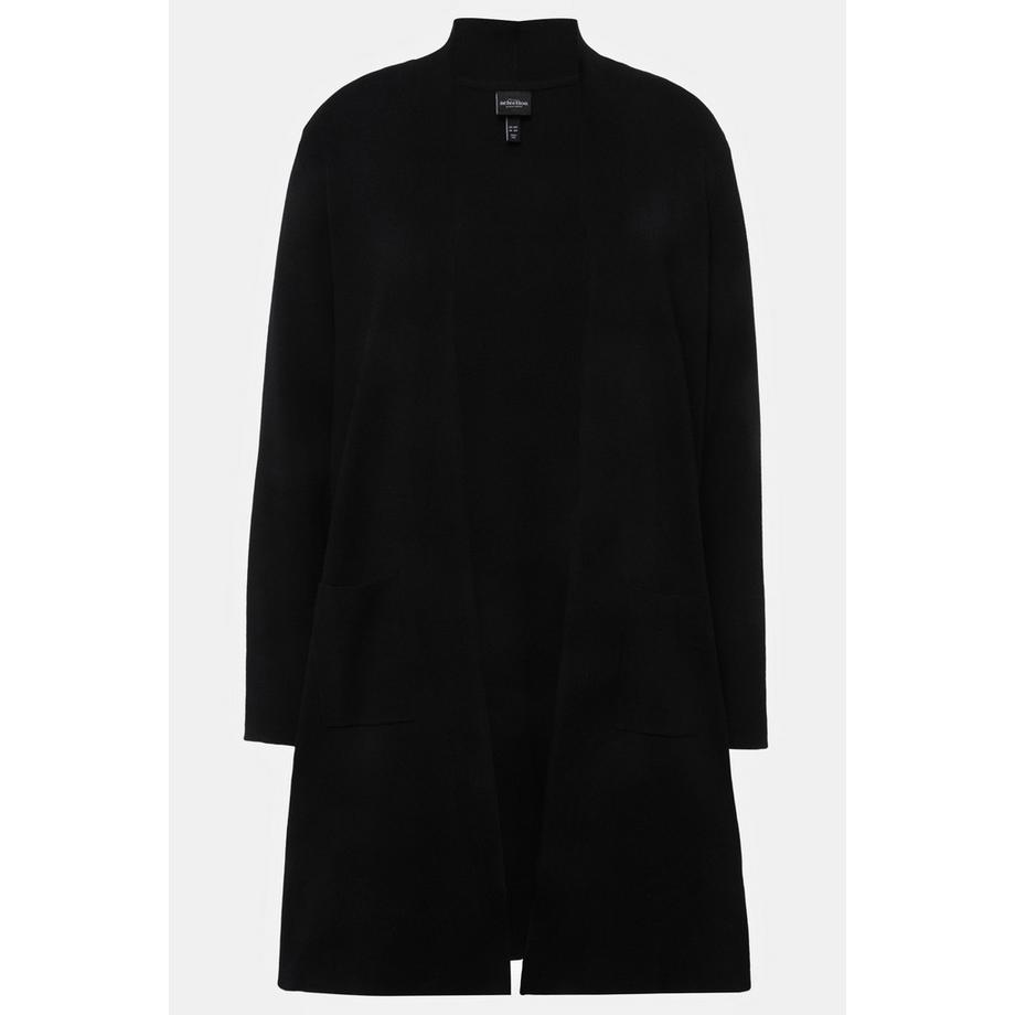 Ulla Popken Cardigan long ouvert en maille fine  