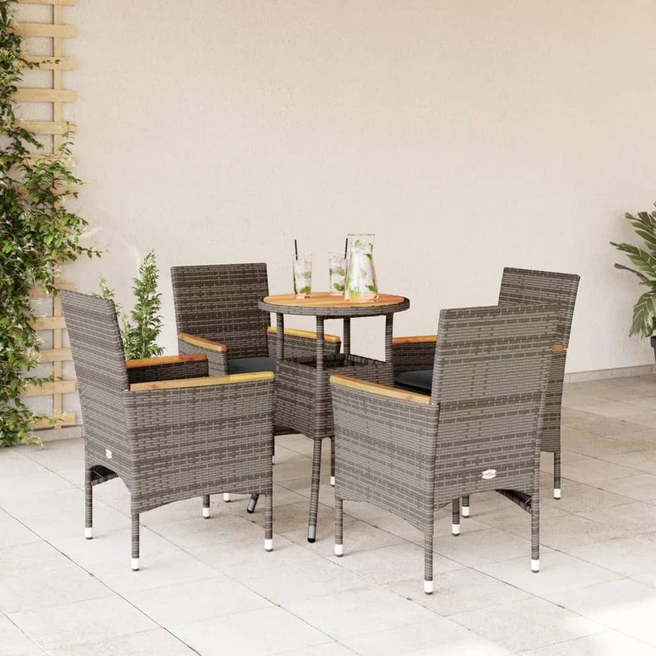 VidaXL set da pranzo da giardino Polirattan  