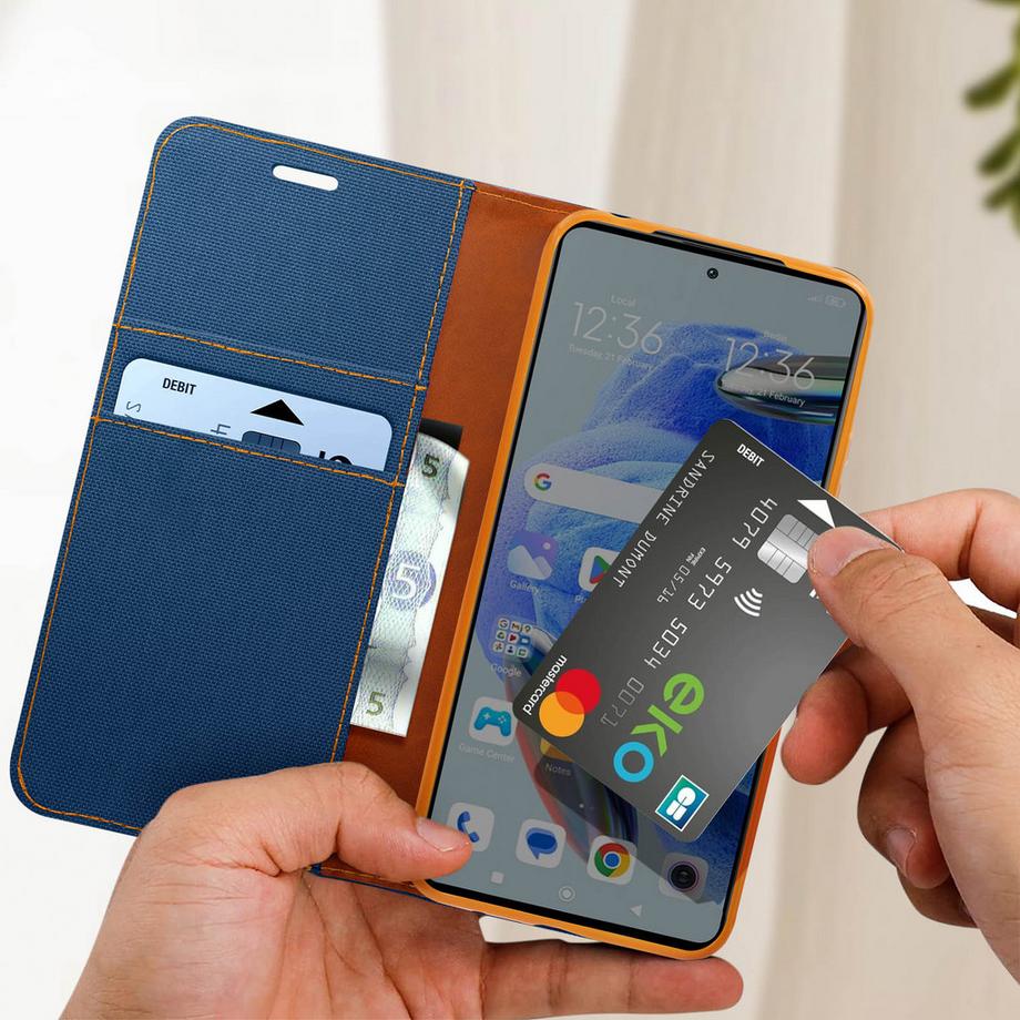 Avizar  Canvas Hülle Redmi Note 12s Dunkelblau 