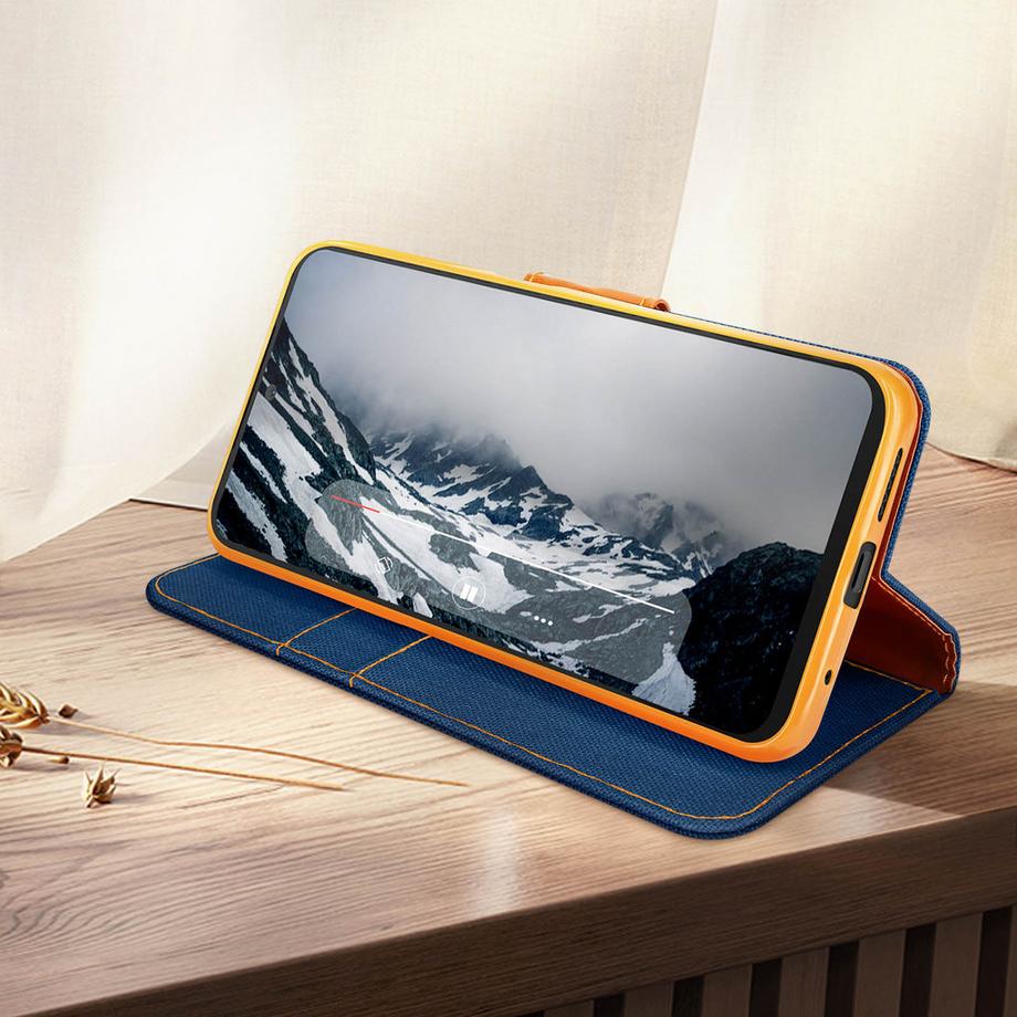 Avizar  Canvas Hülle Redmi Note 12s Dunkelblau 