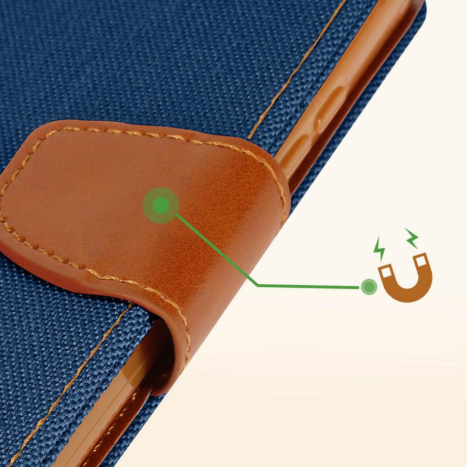 Avizar  Canvas Hülle Redmi Note 12s Dunkelblau 