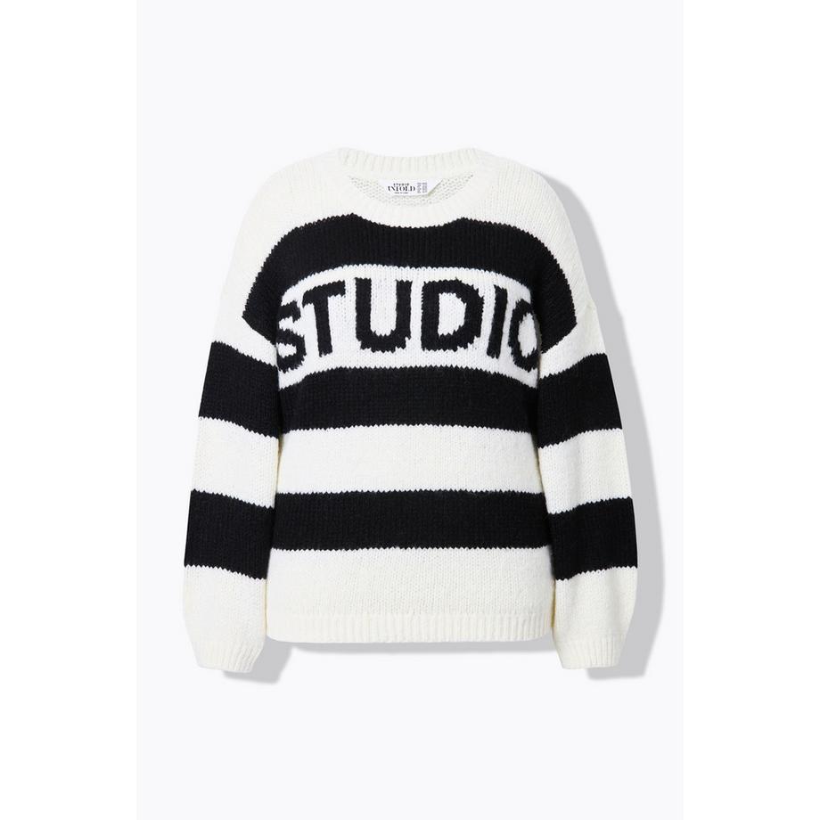 Studio Untold Oversized Blockstreifen Statement Pullover  