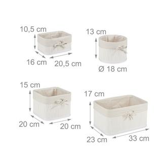 B2X Set di 4 cestini portaoggetti in bambù  