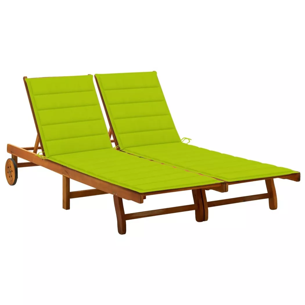 VidaXL - Sonnenliege akazienholz, One Size, Grün