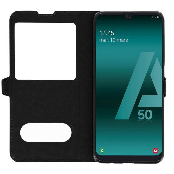 Avizar  Doppelfenster Cover Galaxy A50 Schwarz 