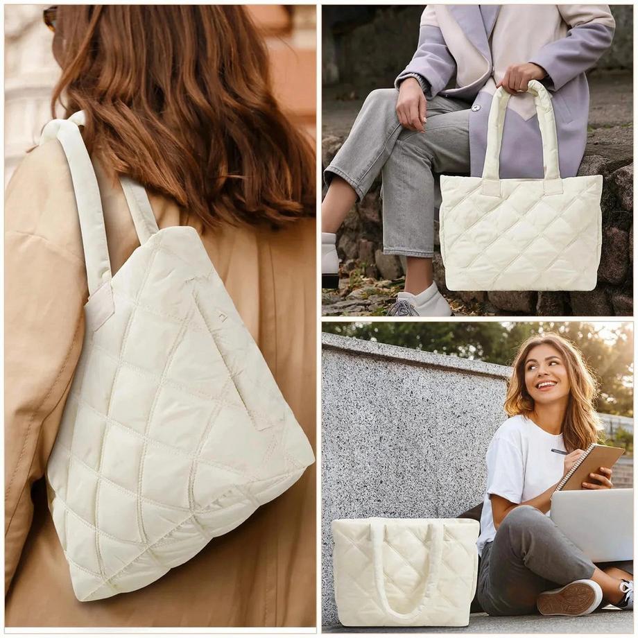 Only-bags.store Gepolsterte Shopper Tasche mit Laptopfach und mehreren Fächern  