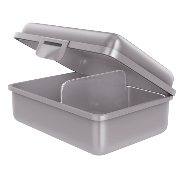 fizzy Fizzii Lunchbox mit Trennfach silber Baustelle  