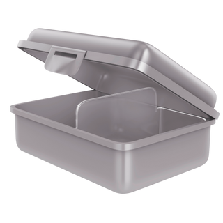 fizzy Fizzii Lunchbox mit Trennfach silber Baustelle  