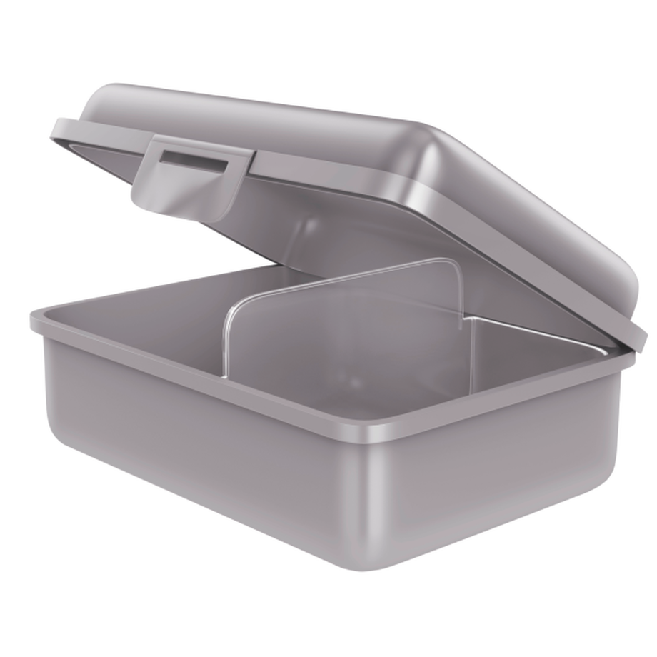 fizzy Fizzii Lunchbox mit Trennfach silber Baustelle  