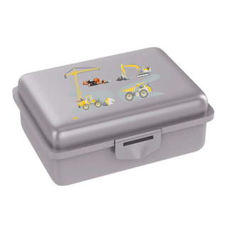fizzy Fizzii Lunchbox mit Trennfach silber Baustelle  