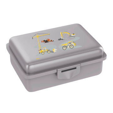 Fizzii Lunchbox mit Trennfach silber Baustelle