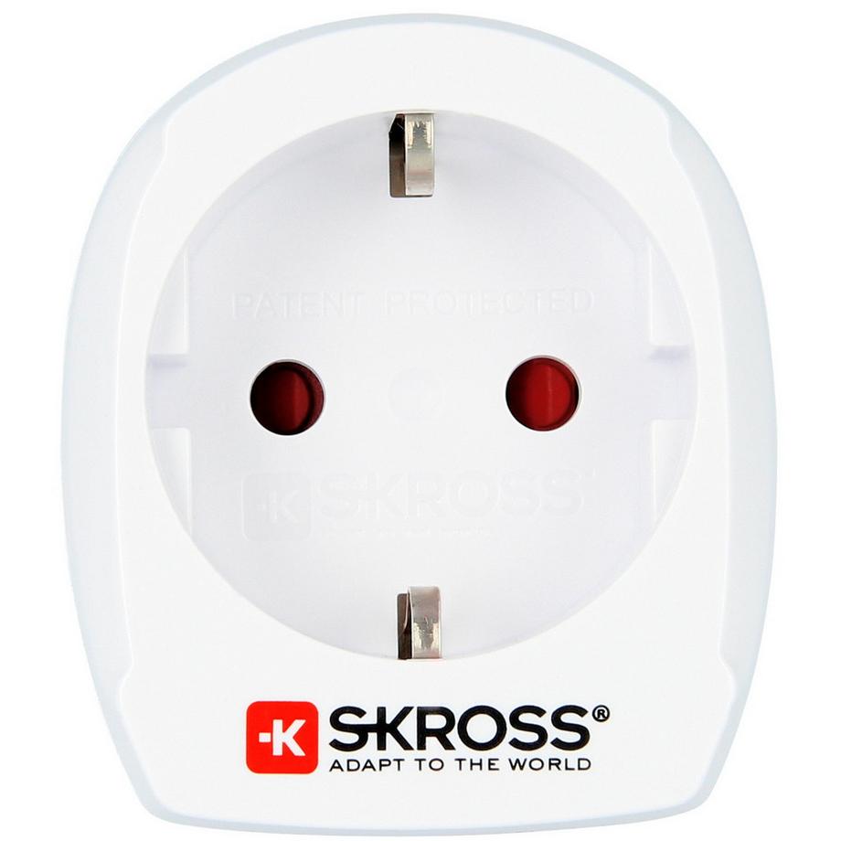 SKROSS  Reiseadapter Europa nach Dänemark Grounded 