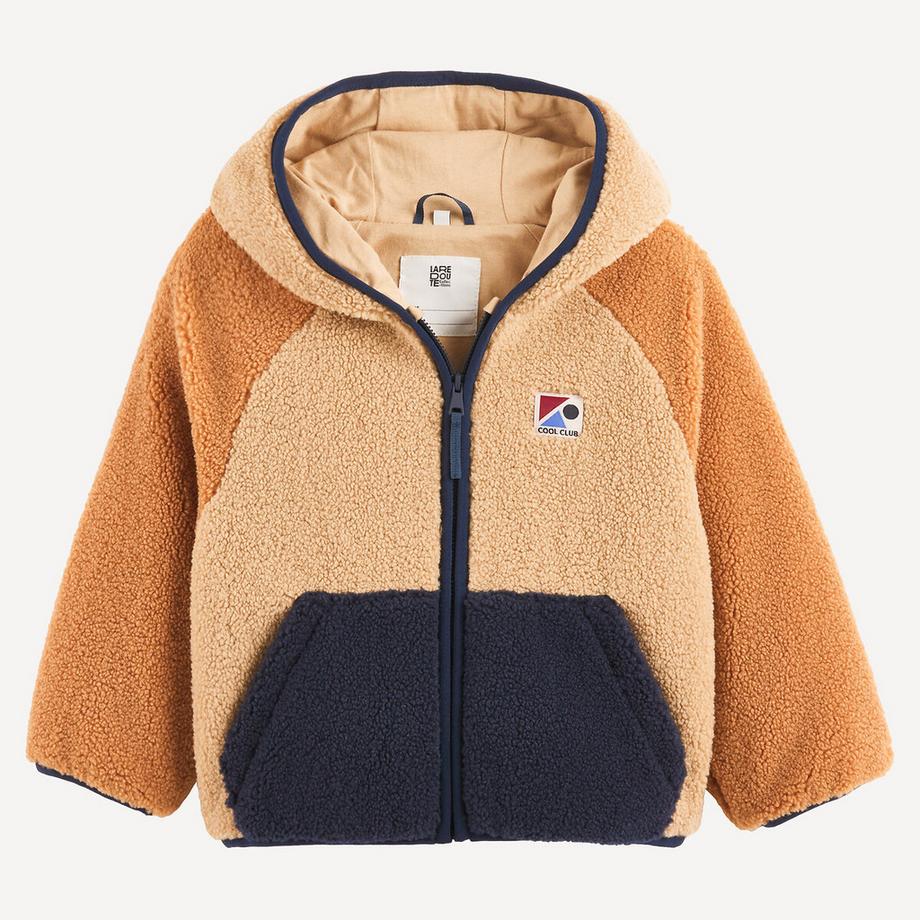 Gilet à capuche en sherpa