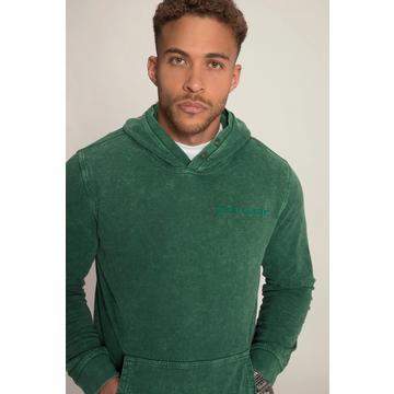 Sweat-shirt à capuche et manches longues, imprimé dans le dos et style vintage - jusqu'au 8 XL