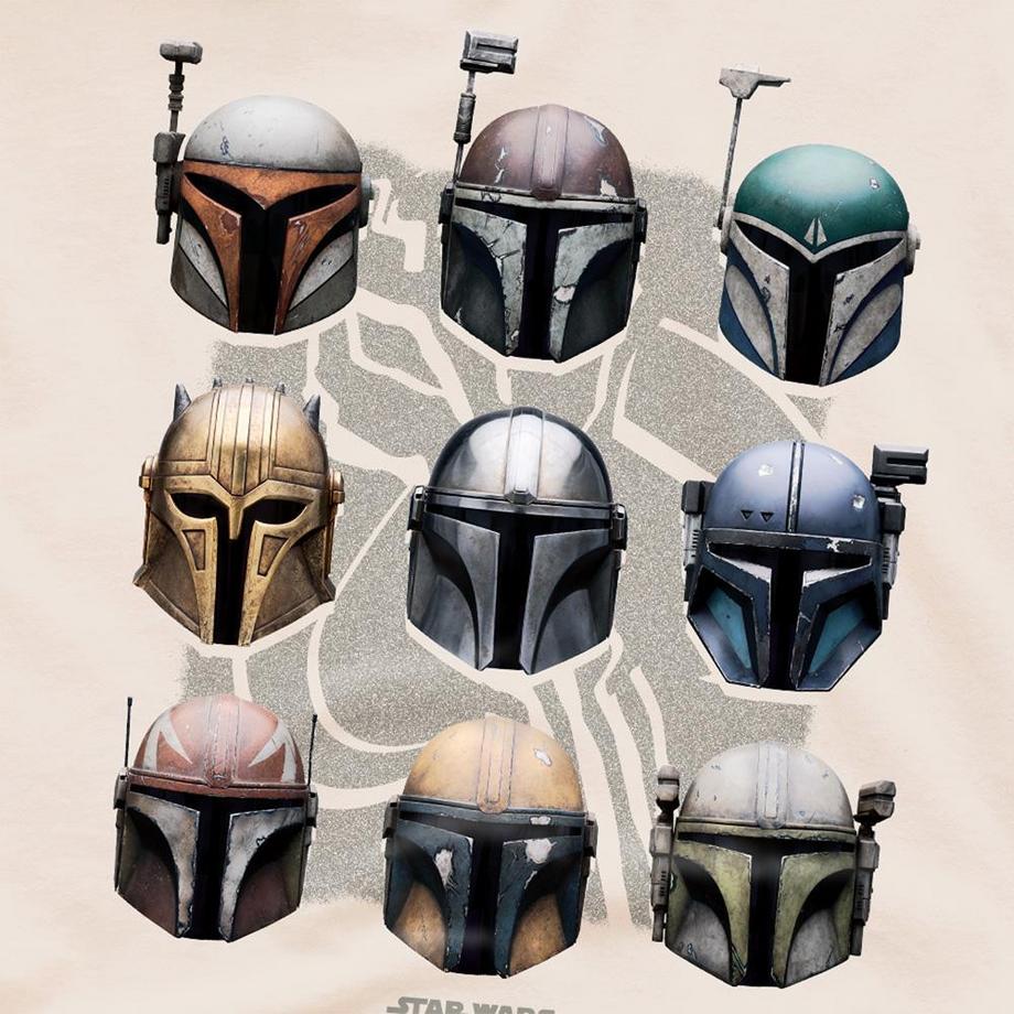 STAR WARS T-Shirt con Stampa Grafica Elmi Mandaloriani  