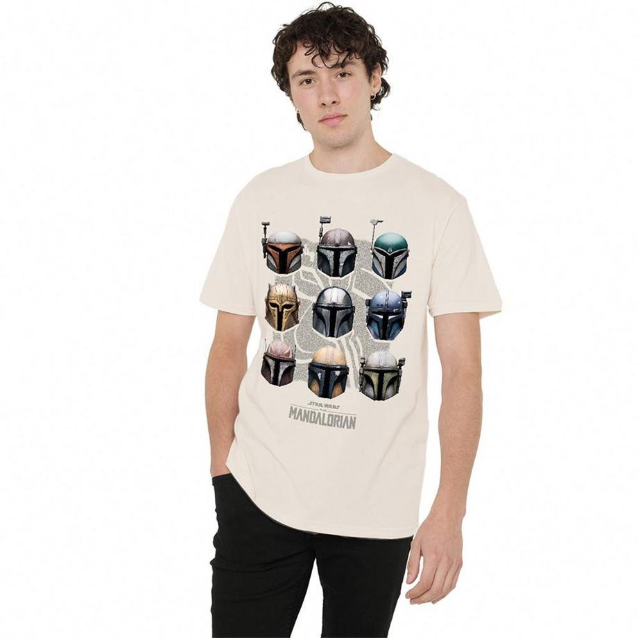 STAR WARS T-Shirt con Stampa Grafica Elmi Mandaloriani  
