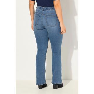 Ulla Popken  Jeans modello Mary con boot cut, taglio della gamba ampio e design a cinque tasche 