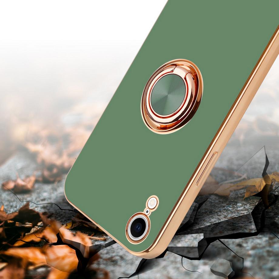 Cadorabo  Custodia per iPhone XR con protezione della fotocamera e anello 