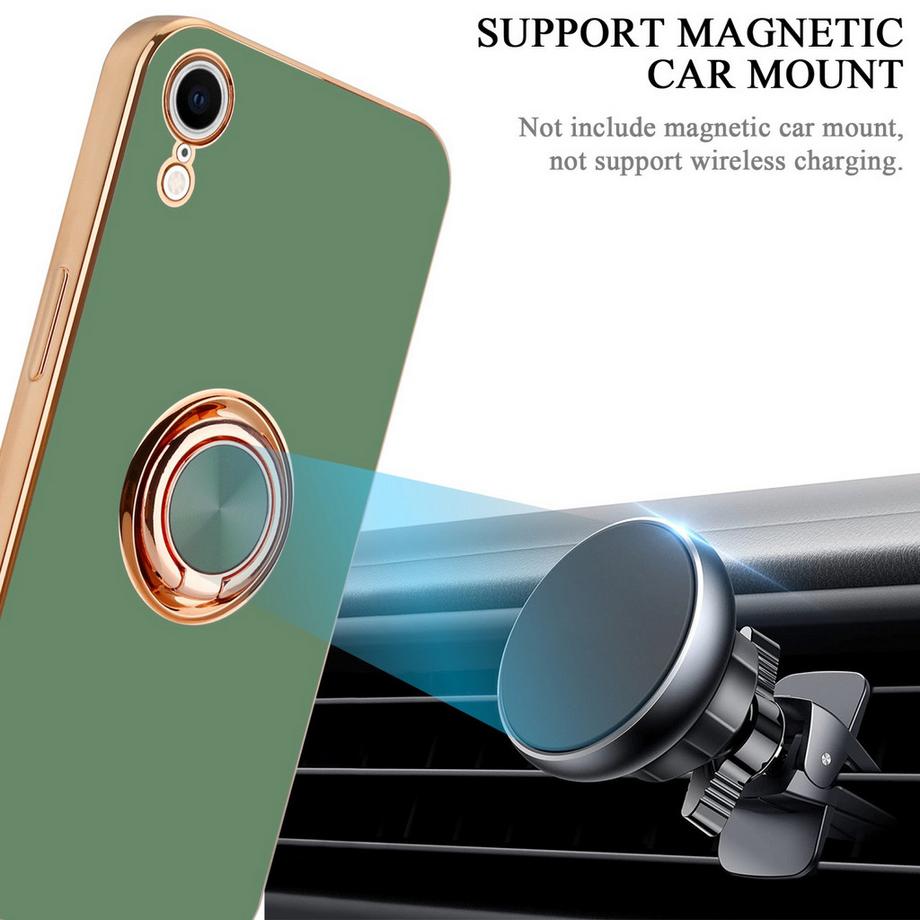 Cadorabo  Custodia per iPhone XR con protezione della fotocamera e anello 