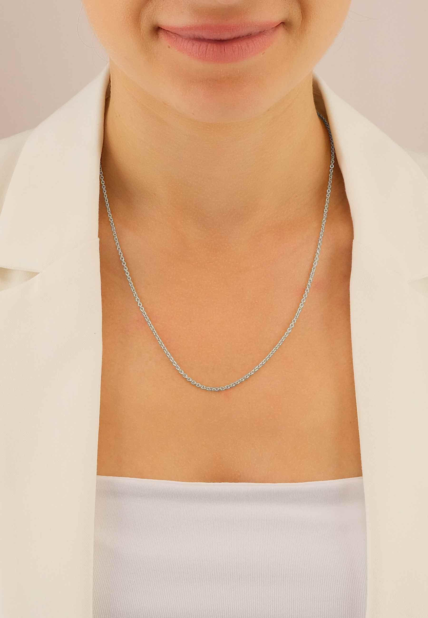 MUAU Schmuck  Collier Rundanker Weissgold 750, 1.9mm, 42cm 