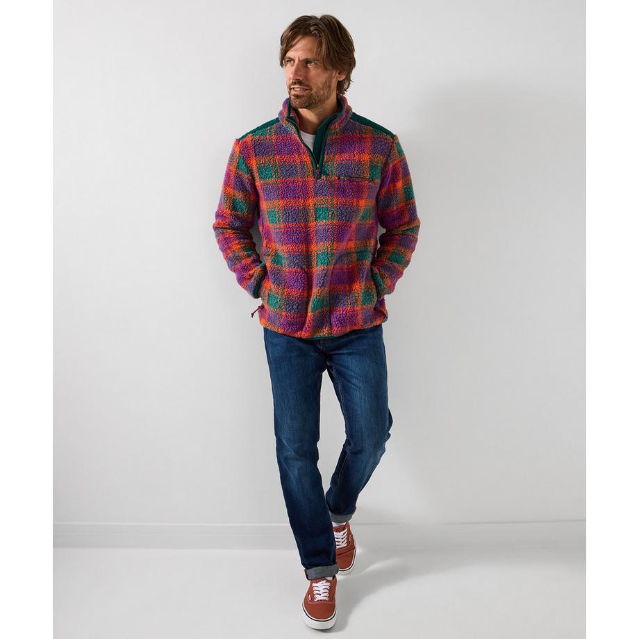 Joe Browns Borg Fleece Quarter Zip Col Montant  