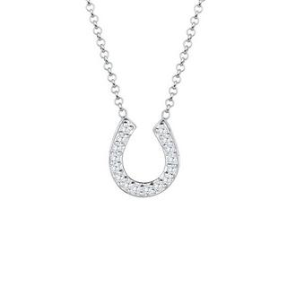 Elli  Halskette Hufeisen Glück Zirkonia 