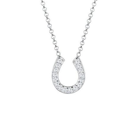 Elli  Halskette Hufeisen Glück Zirkonia 