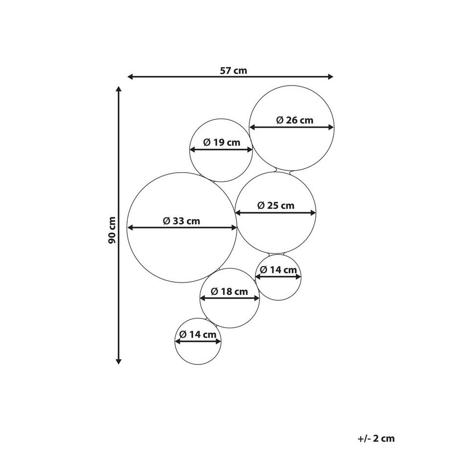 Beliani Miroir en Verre Moderne LAXOU  