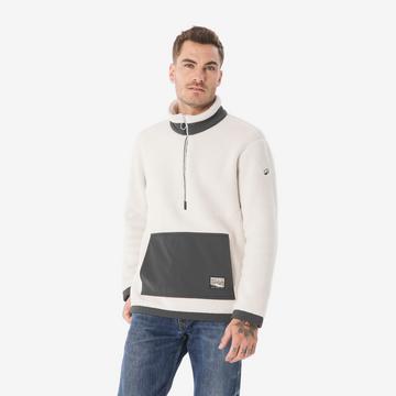 Pile uomo pullover zip poliestere