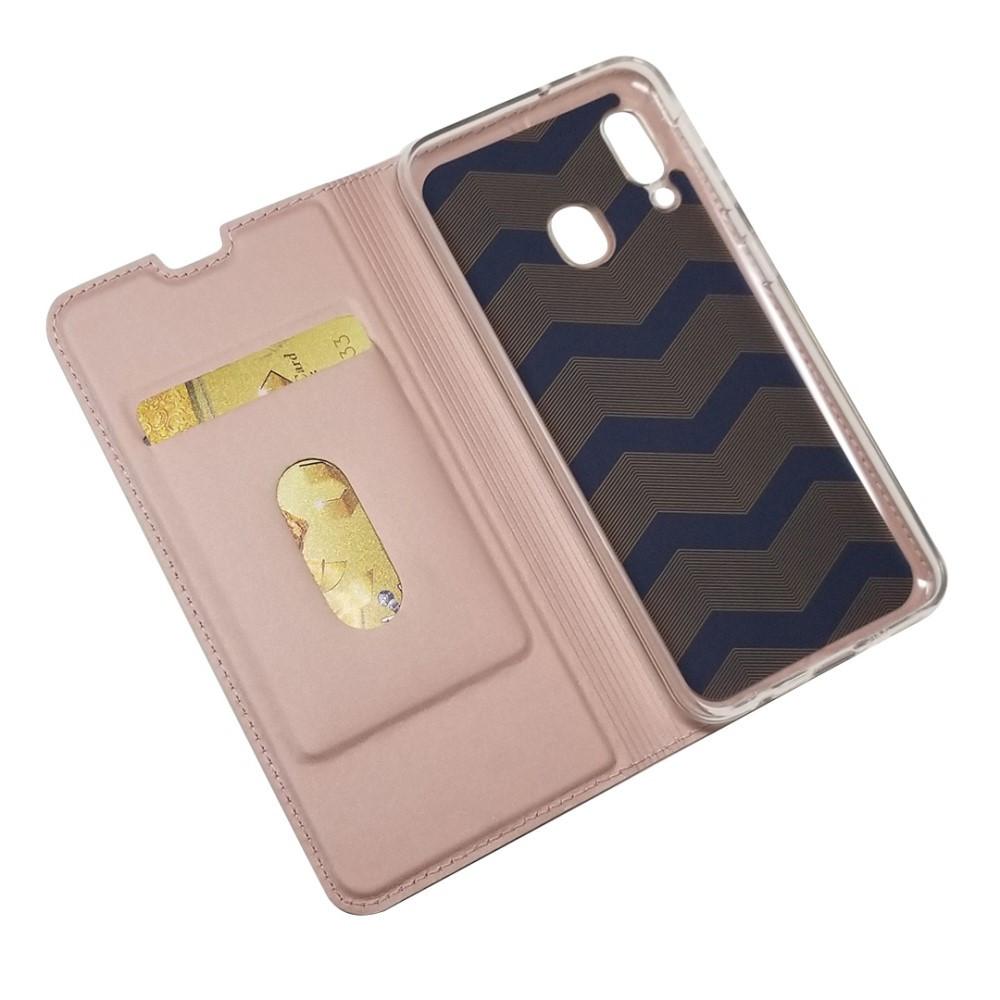 Cover-Discount  Galaxy A20e - Leder Flip Folio Case Magnetisch 