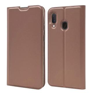 Cover-Discount  Galaxy A20e - Leder Flip Folio Case Magnetisch 