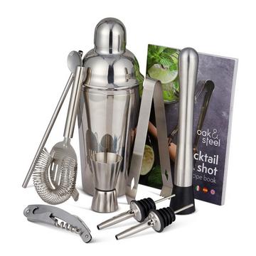 Cocktail set de 10 pièces acier inoxydable