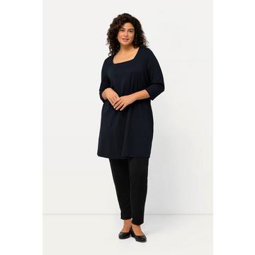 Longshirt, A-Linie, Carree-Ausschnitt, 3/4-Arm