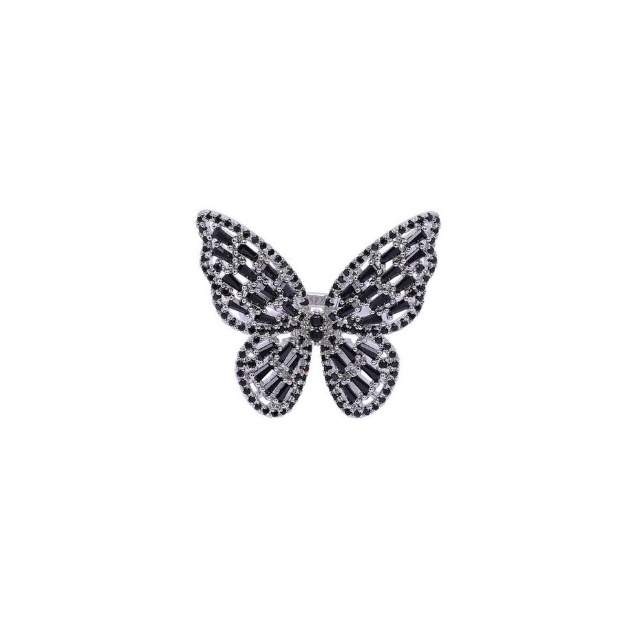 AVANT-GARDE PARIS  Bague papillon fantaisiste étincelante - Taille unique 