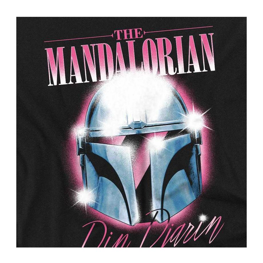 STAR WARS Maglietta Manica Lunga Din Djarin Anni 80  