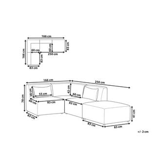 Beliani Sofa mit Ottomane aus Cord Modern LEMVIG  