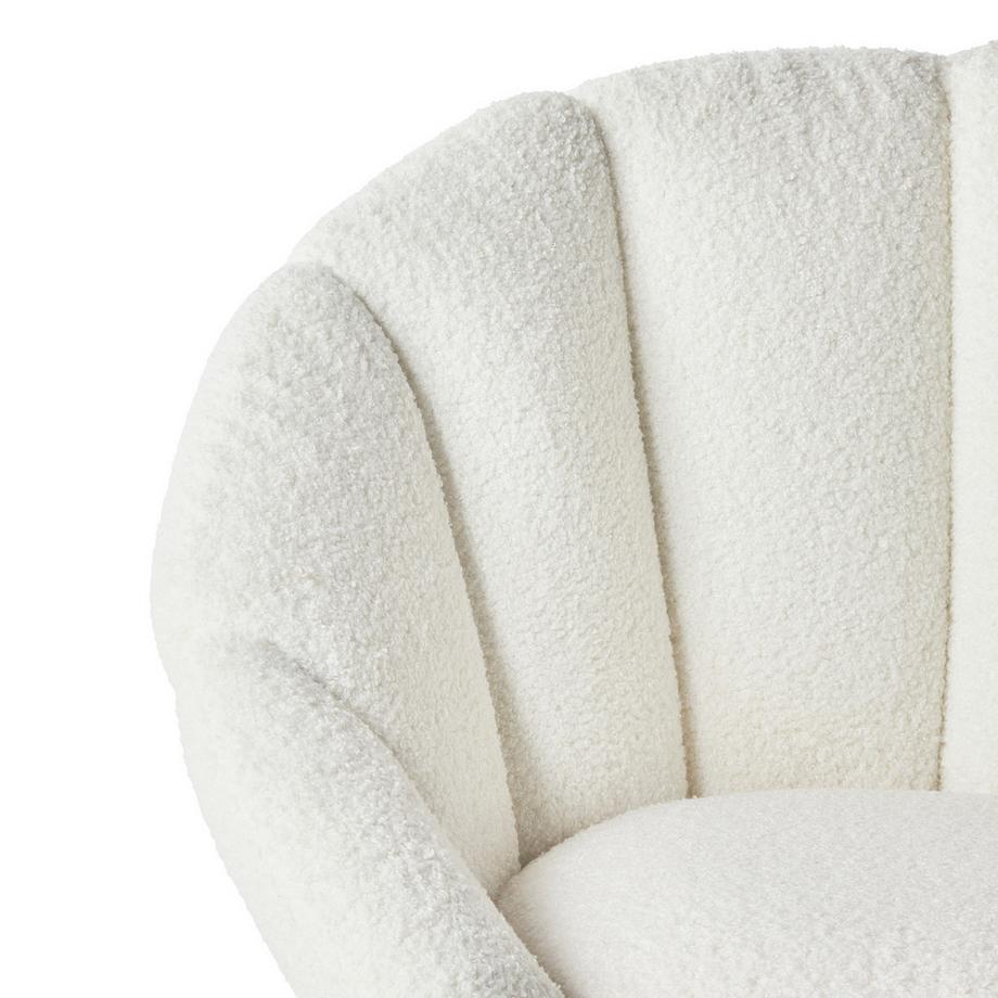 Beliani Sedia da scrivania en Bouclé  ANNABELLE  