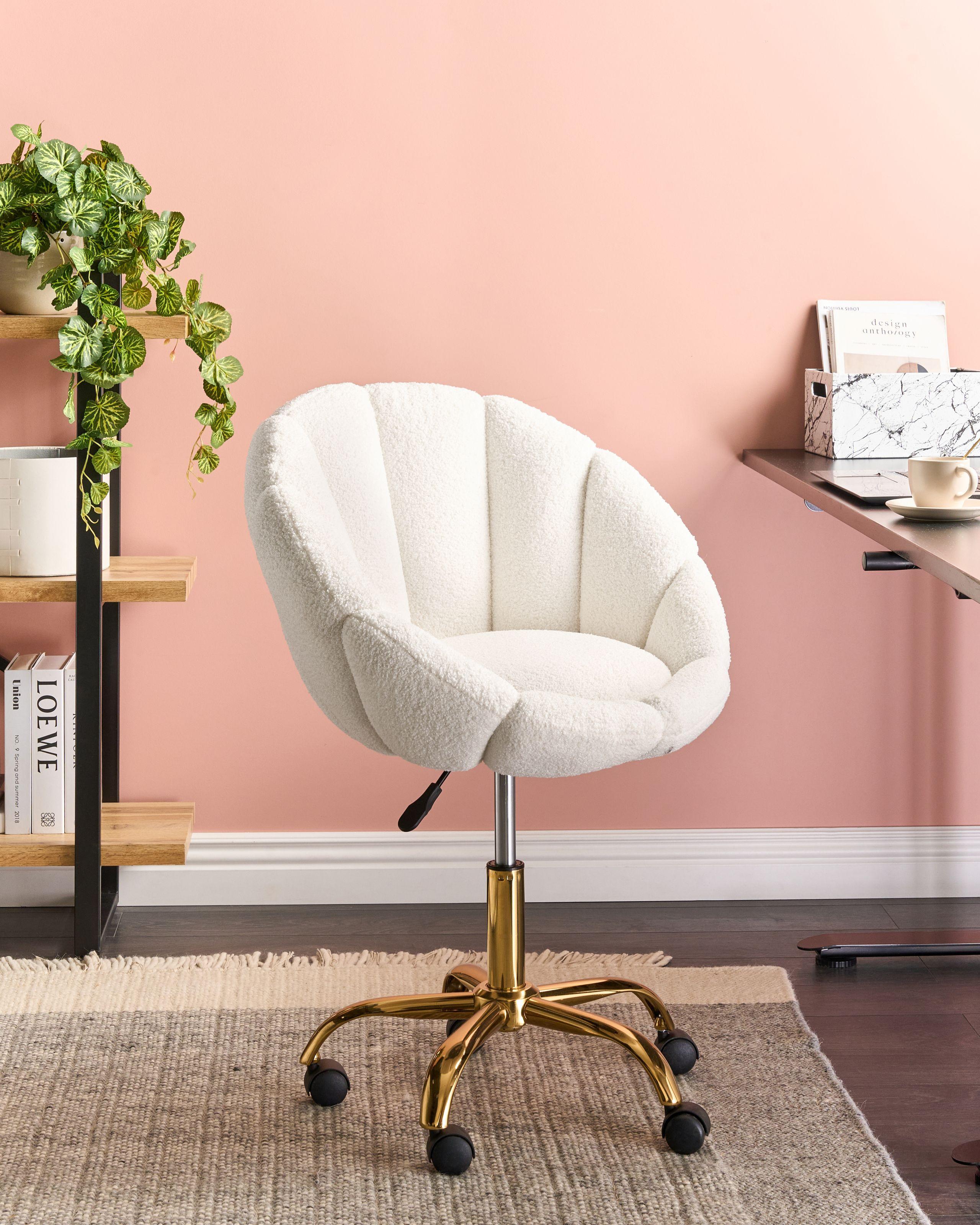 Beliani Chaise de bureau en Bouclé Moderne ANNABELLE  
