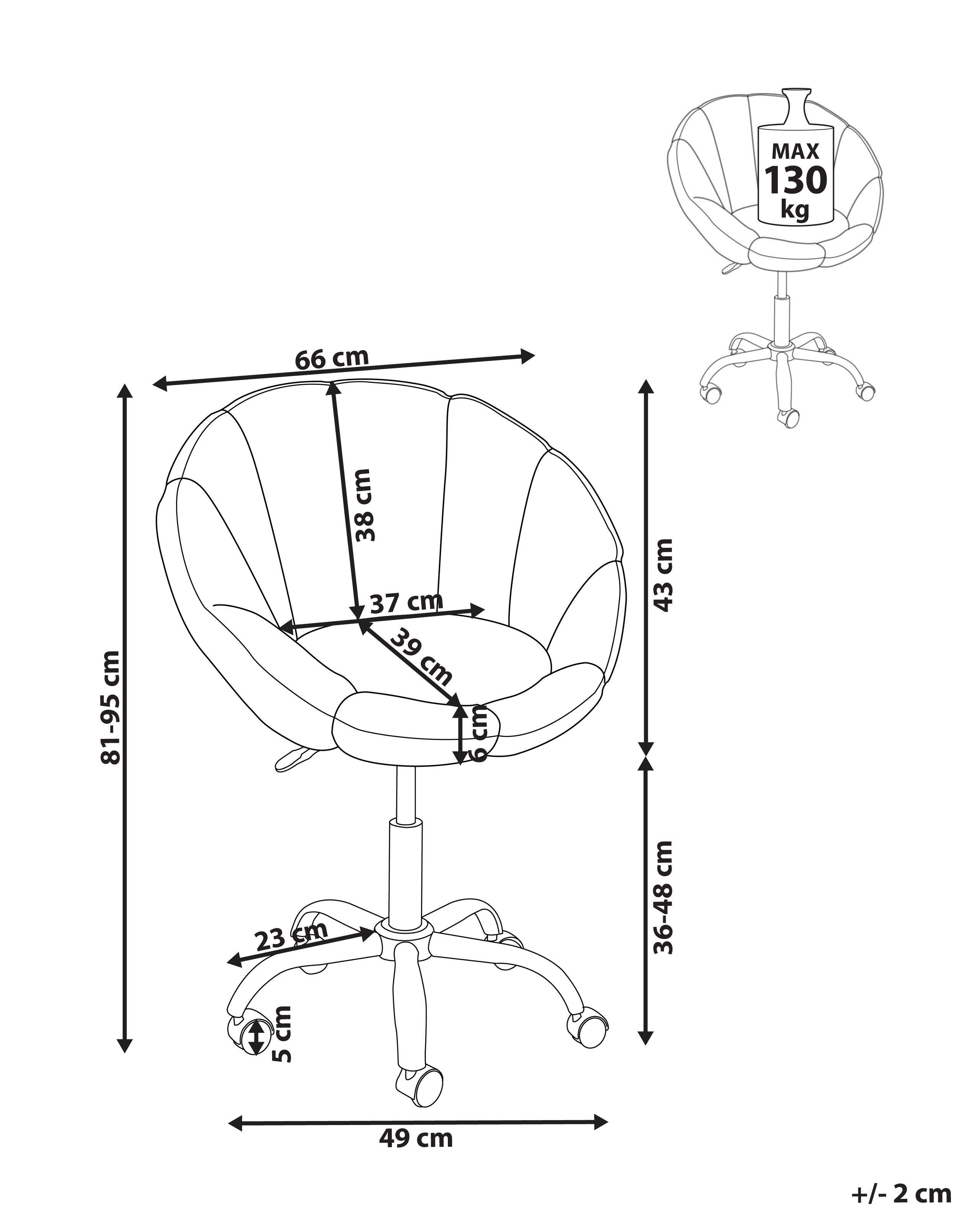Beliani Chaise de bureau en Bouclé Moderne ANNABELLE  