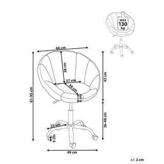 Beliani Chaise de bureau en Bouclé Moderne ANNABELLE  