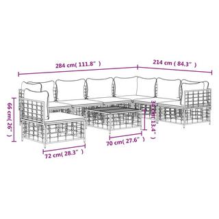 VidaXL set mobili da giardino Polirattan  