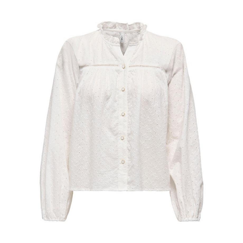 Bluse mit langen Ärmeln und Mao-Kragen