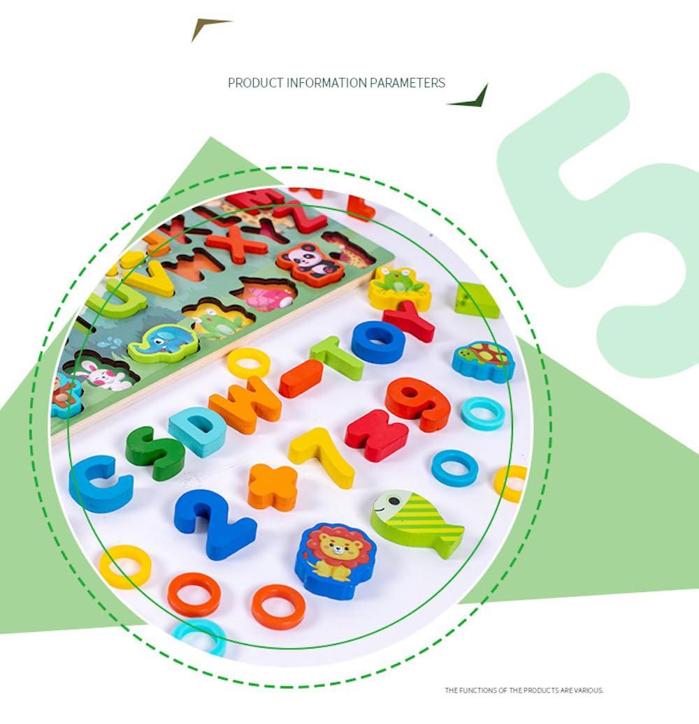 Activity-board  Jeux de lettres et de chiffres, jeu de pêche en bois, reconnaissance des formes et des couleurs, jeux d'adresse, jouets éducatifs pour enfants, jeu ABC 