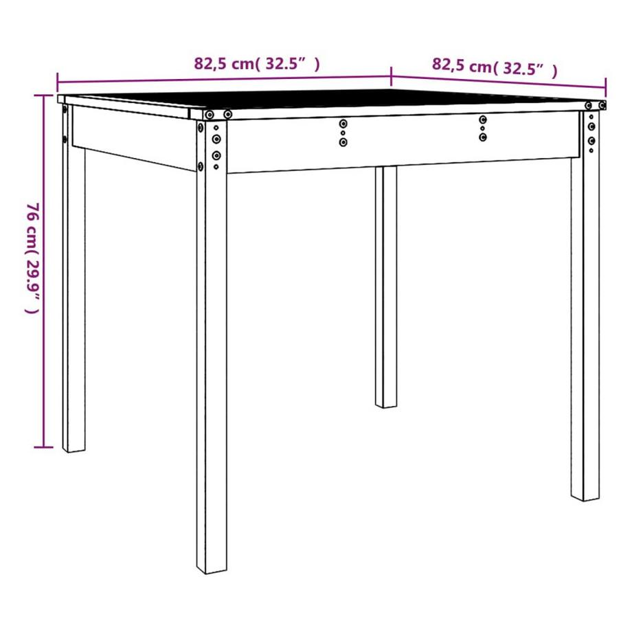 VidaXL Gartentisch douglasienholz  