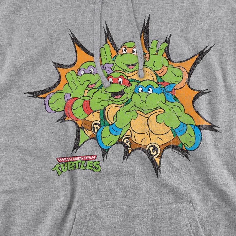 TEENAGE MUTANT NINJA TURTLE Funny Face Felpa Con Cappuccio Tartarughe  