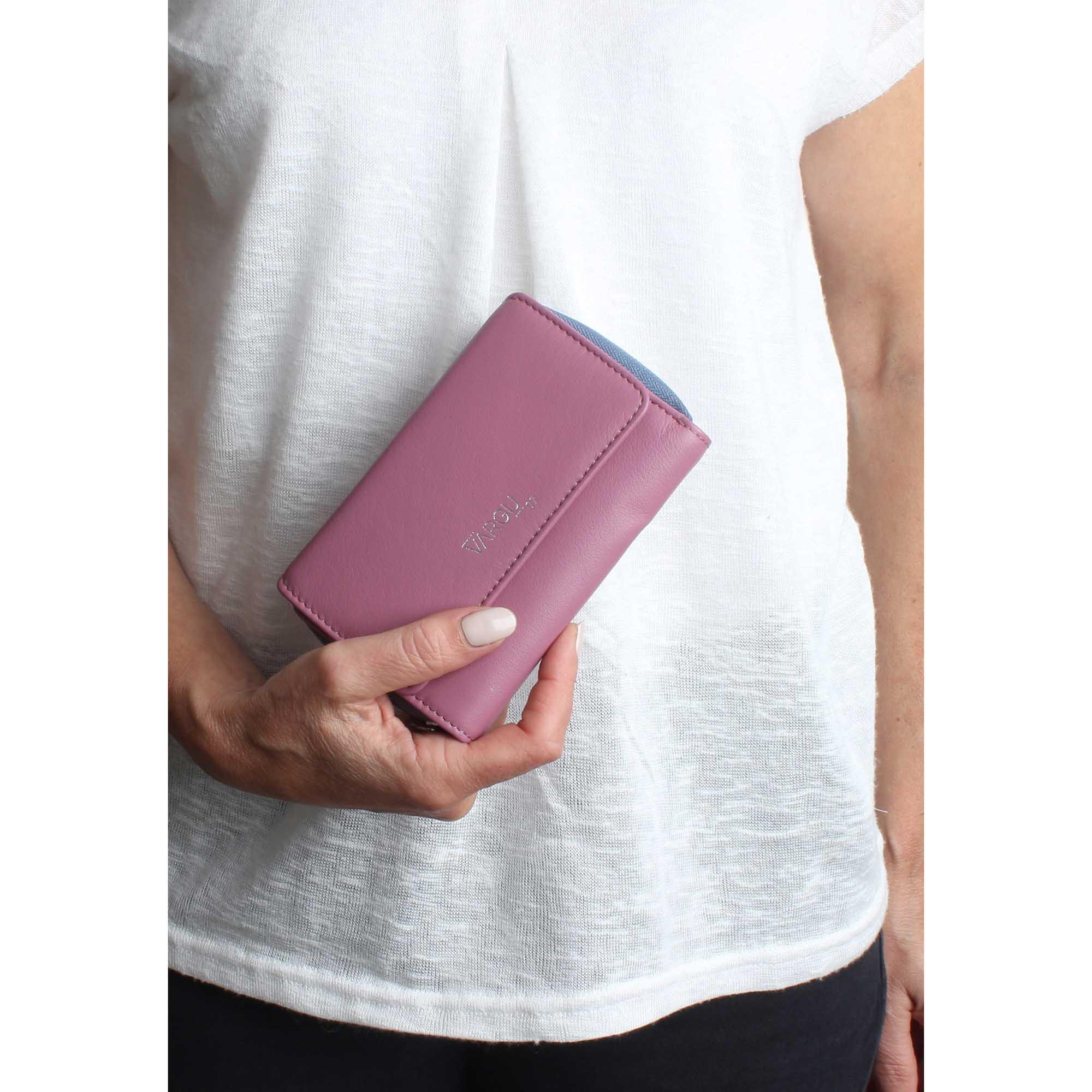 VARGU WENS 1-A Portefeuille en Cuir Véritable  