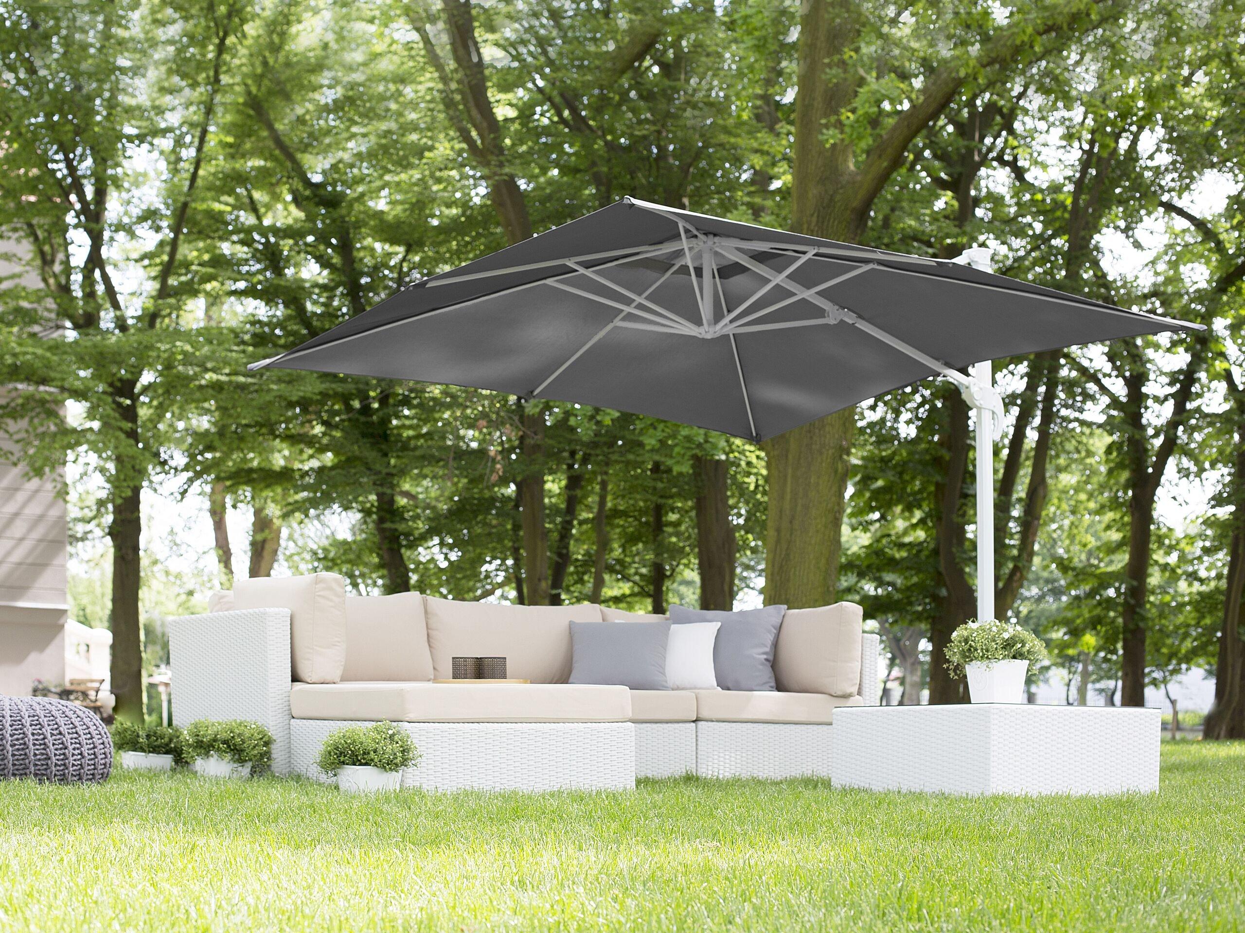 Beliani Parasol suspendu en Tissu MONZA  