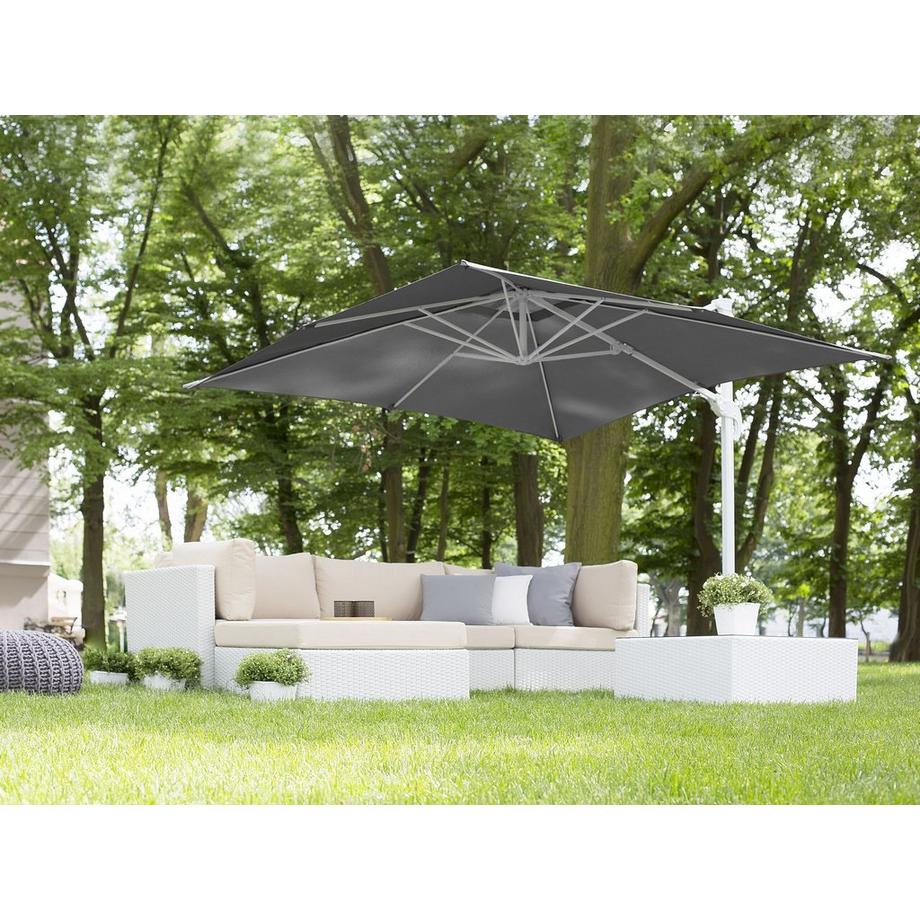 Beliani Ombrellone a sbalzo en Tessuto MONZA  