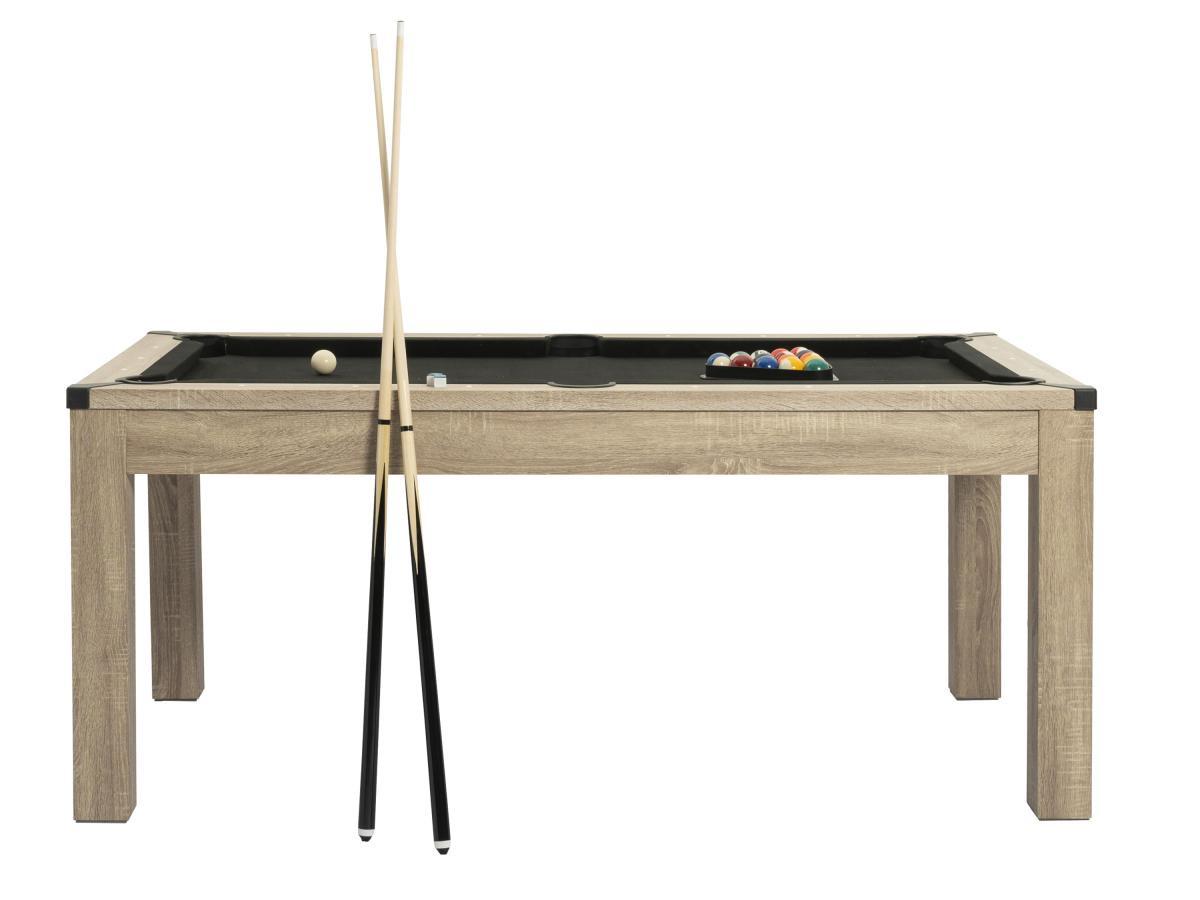 Vente-unique  Tavolo trasformare Biliardo e Ping pong L182 x l102 x H80 cm Naturale chiaro - HENK 