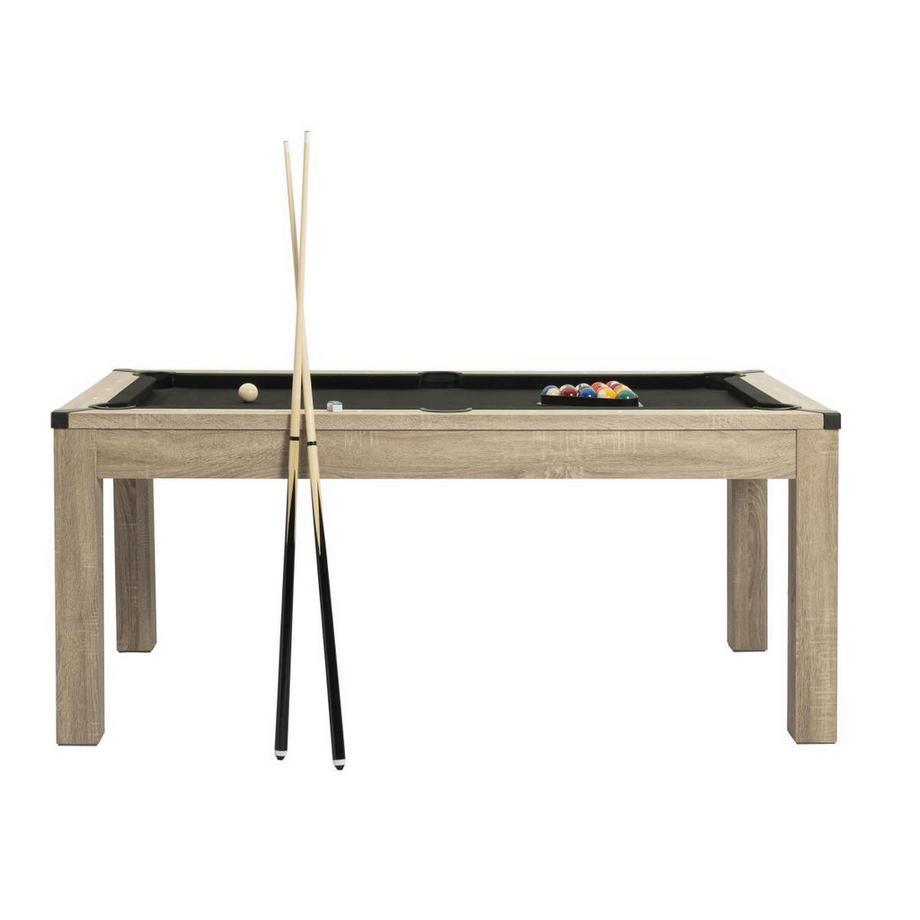 Vente-unique  Table transformable  Billard & Ping-pong - Coloris naturel clair - L182 x l102 x H80 cm - HENK 
